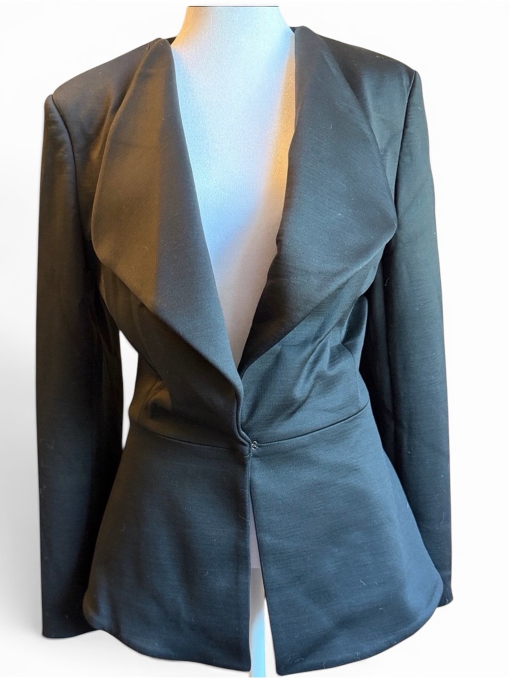 Women's Black Tailored Peplum Blazer